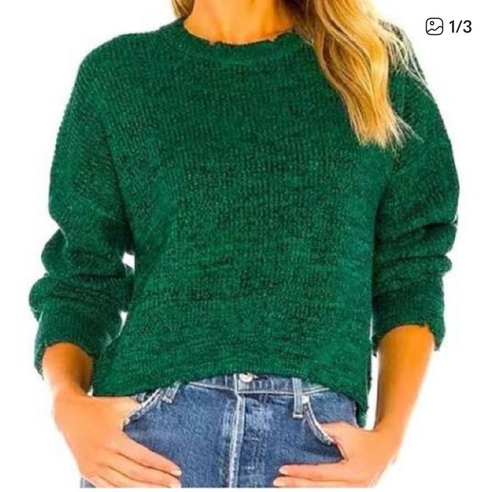 pistola Eva Forest Green distressed Crewneck Sweater